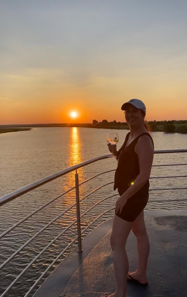 Sundowner auf dem Chobe River