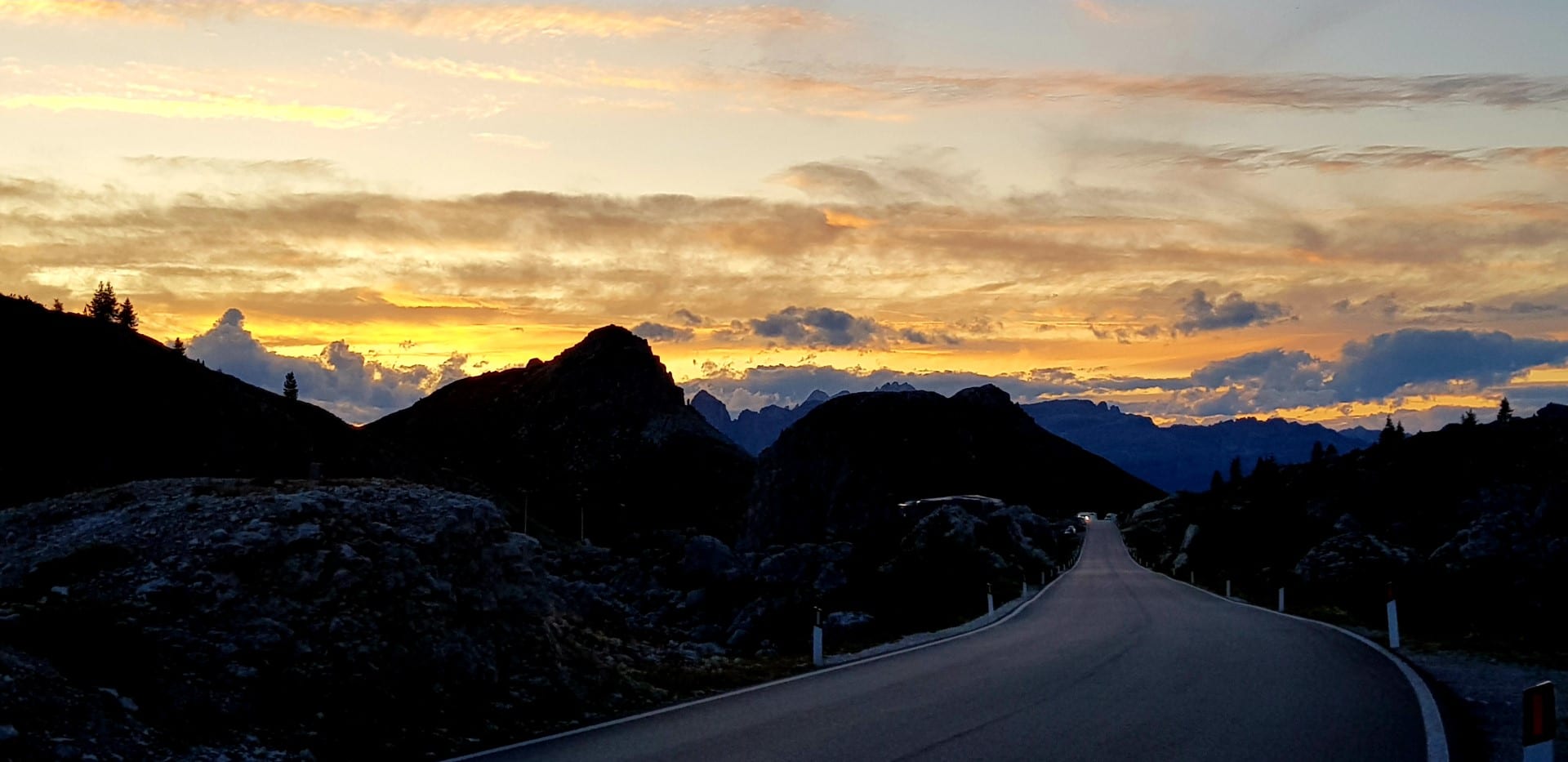 Der Sonnenuntergang am Valparola -Pass